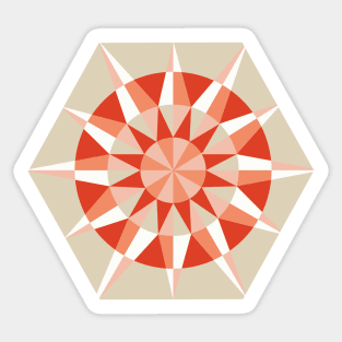 kaleidoscope Salmon Sticker